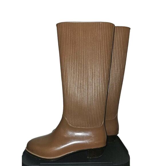 LIZA RIGON Vintage Rubber Rain Boots 1970's Size 6/36 Made In Italy - Picture 2 of 16